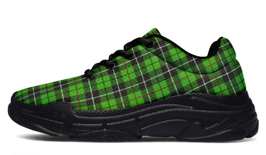 ANTIBrand Chunky Trainers – Green Tartan