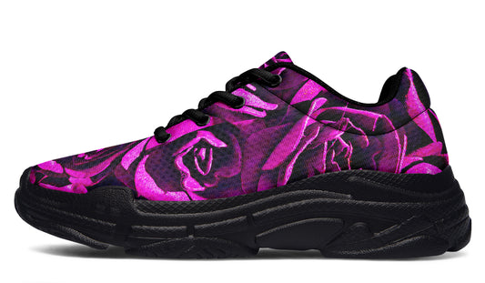 ANTIBrand Pink Roses Chunky Trainers – Black Sole