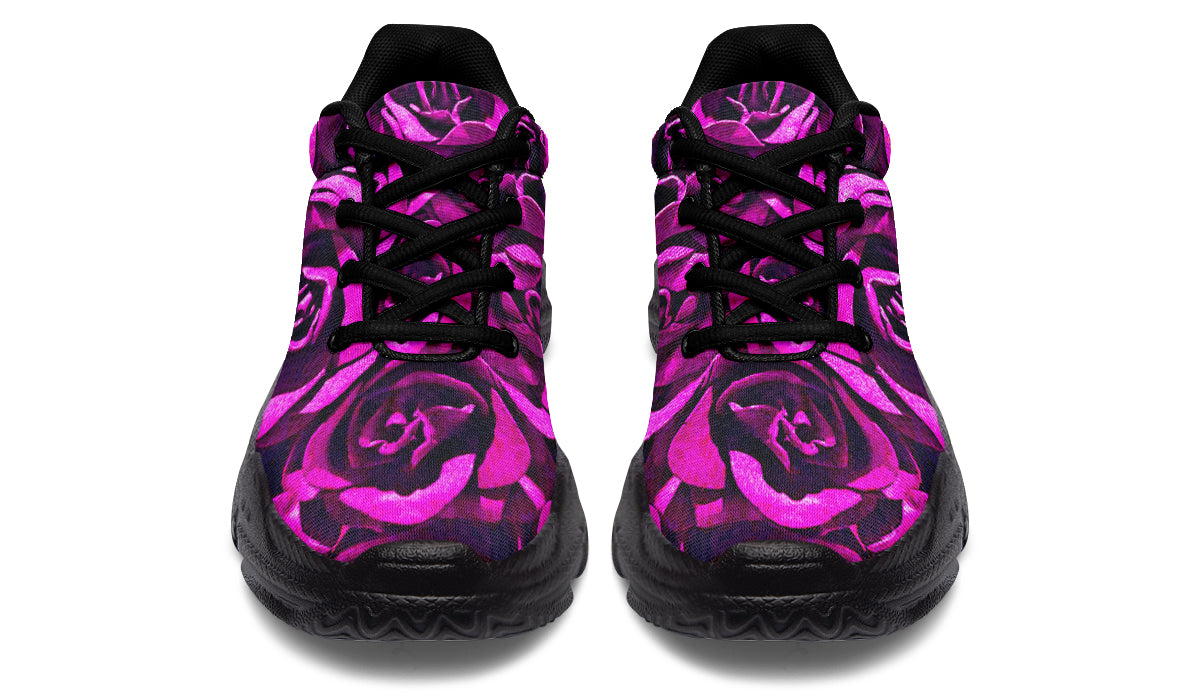 ANTIBrand Pink Roses Chunky Trainers – Black Sole