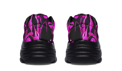 ANTIBrand Pink Roses Chunky Trainers – Black Sole