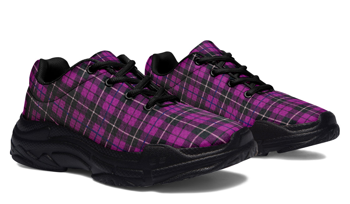 ANTIBrand Chunky Trainers – Pink Tartan Plaid