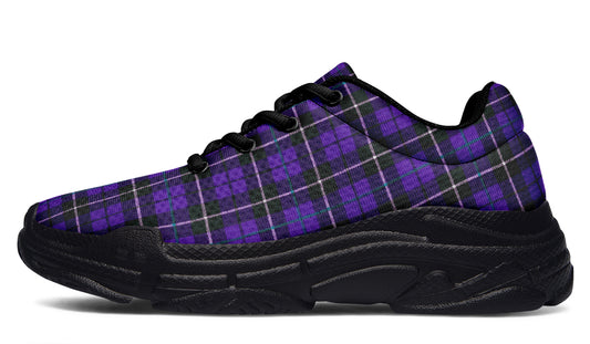 ANTIBrand Chunky Trainers – Violet Tartan Plaid