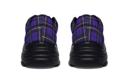 ANTIBrand Chunky Trainers – Violet Tartan Plaid