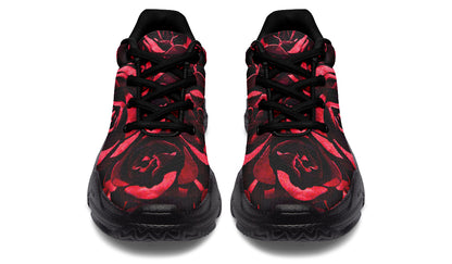 ANTIBrand Red Roses Chunky Trainers – Black Sole