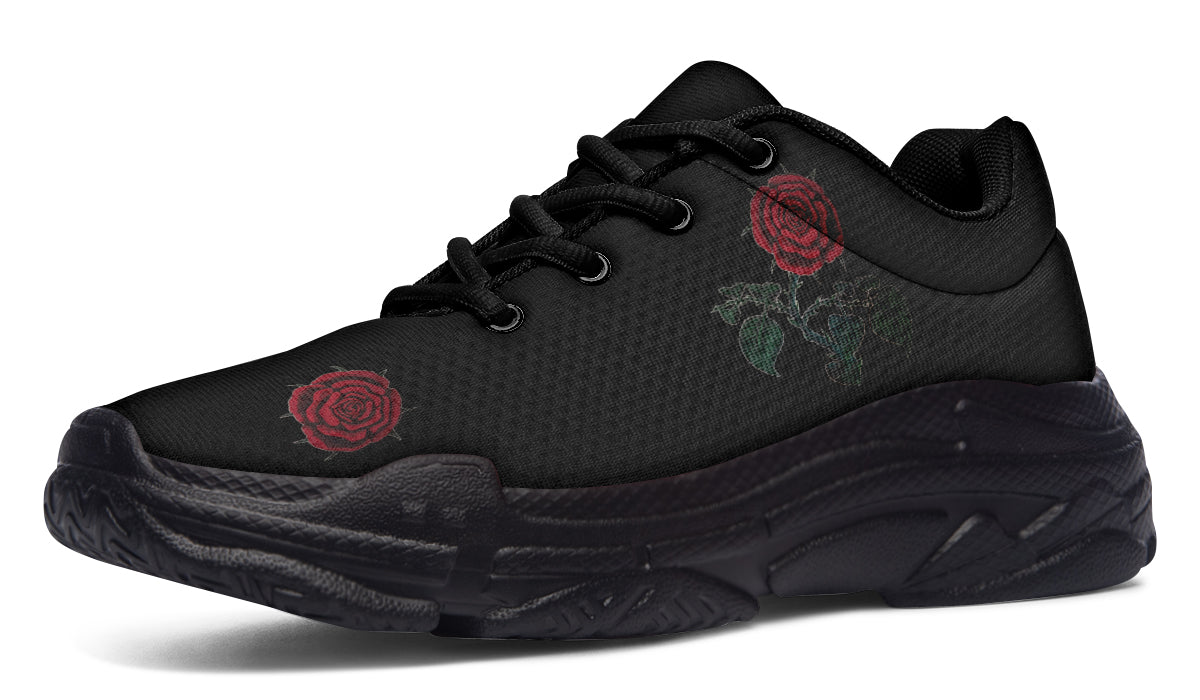 ANTIBrand Rose Painting Chunky Trainers – Black Sole