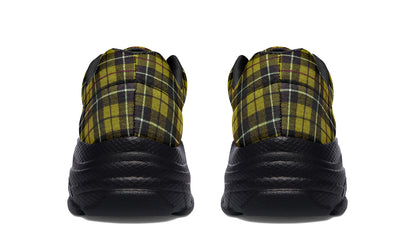 ANTIBrand Yellow Tartan Chunky Trainers – Black Sole