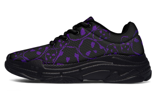ANTIBrand The Tumbling Purple Skulls Chunky Trainers