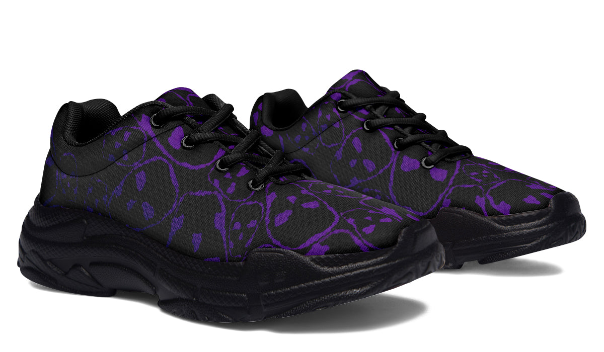 ANTIBrand The Tumbling Purple Skulls Chunky Trainers
