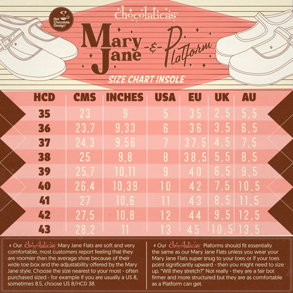Hot Chocolate Cinema Mary Jane Flats - Kate's Clothing