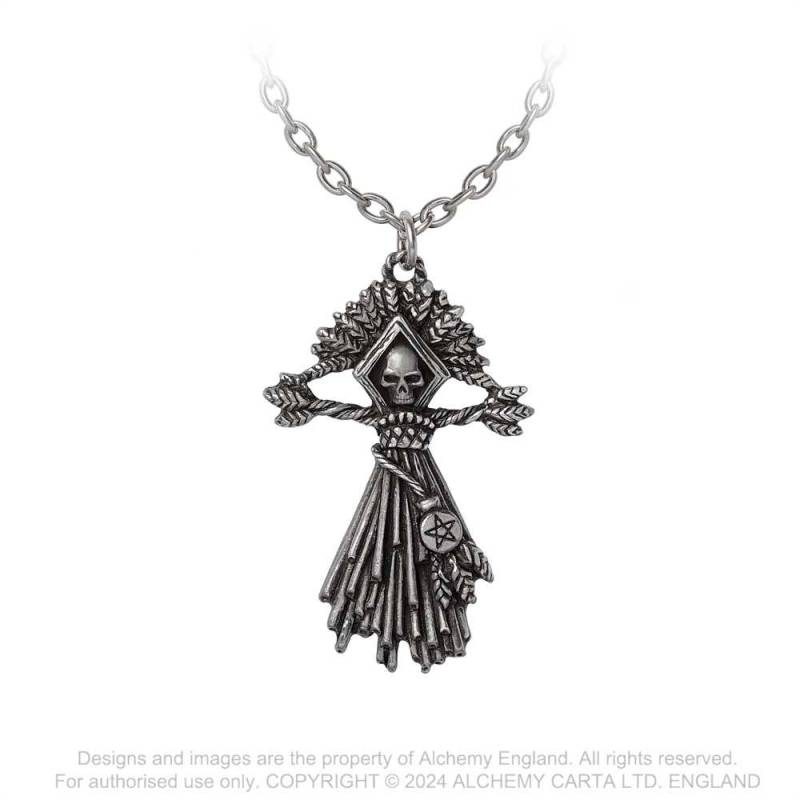 Alchemy Corn Witch Pewter Pendant - Kate's Clothing