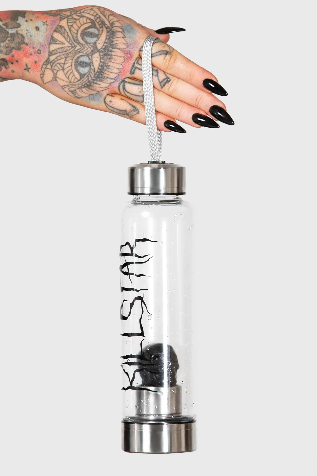 Killstar Crystal Glass Water Bottle - Kate's Clothing