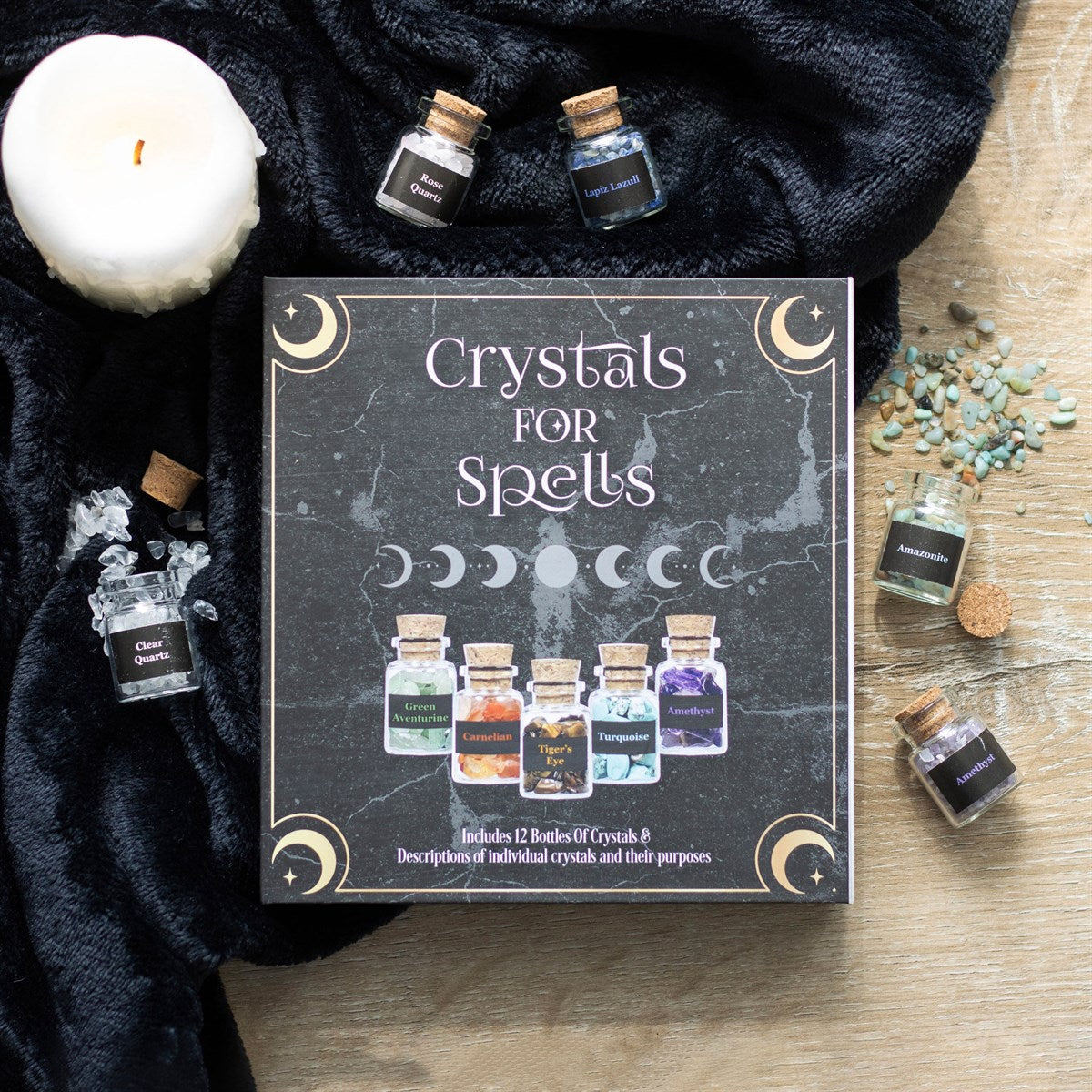 Gothic Gifts Crystals For Spells Bottle Gift Set - Kate's Clothing
