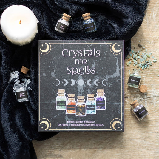 Gothic Gifts Crystals For Spells Bottle Gift Set - Kate's Clothing