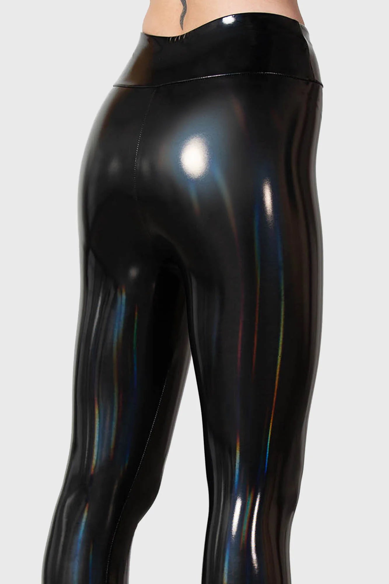 Killstar Darkwaves & Raves Hi-Shine PU Leggings