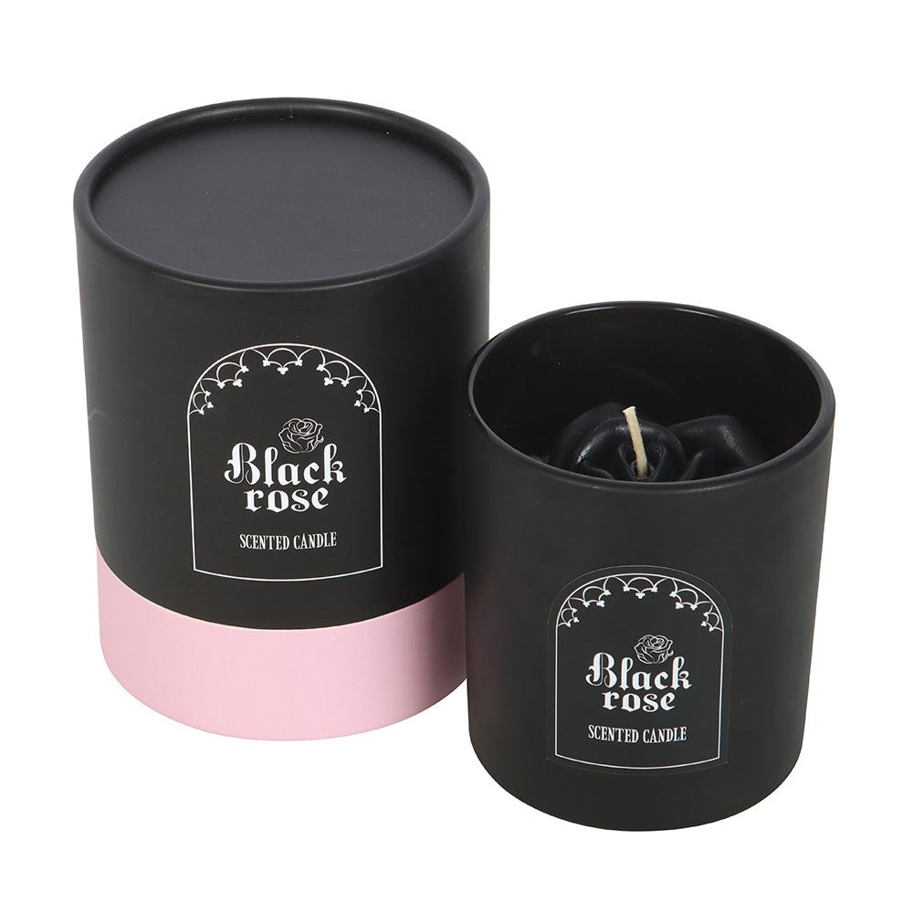 Gothic Gifts Candle of Black Roses with 3D Roses