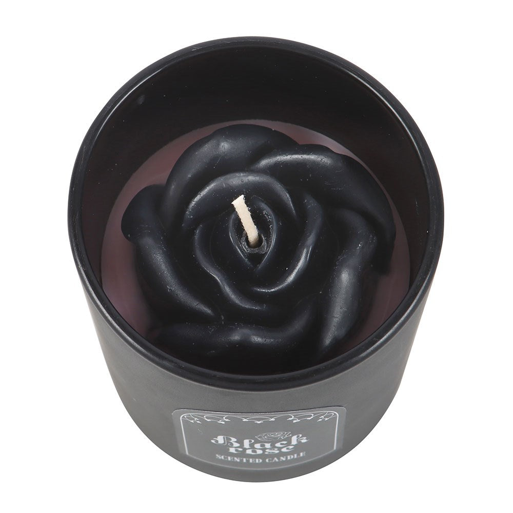 Gothic Gifts Candle of Black Roses with 3D Roses