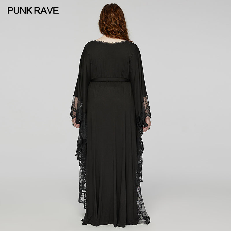 Punk Rave Plus Size Eldora Goth Bat Silhouette Dress