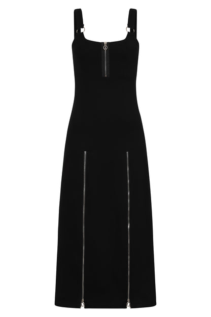 Banned Apparel Malvolia Zipped Midi Dress