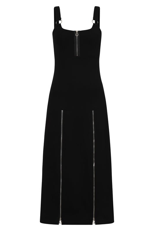 Banned Apparel Malvolia Zipped Midi Dress