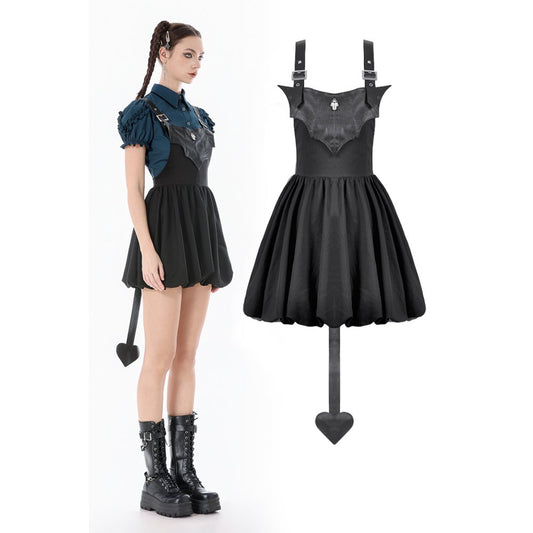 Dark In Love Lilith Bat Harness Bubble Dress with tail