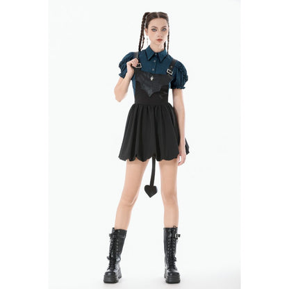 Dark In Love Lilith Bat Harness Goth Bubble Dress