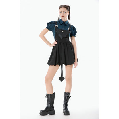 Dark In Love Lilith Alternative Dress with Bat Panel and tail