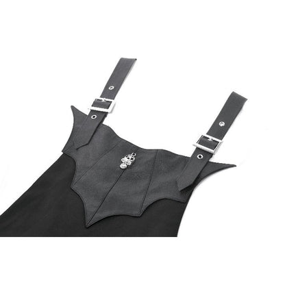Dark In Love Lilith Bat Harness Bubble Dress bat panel close up