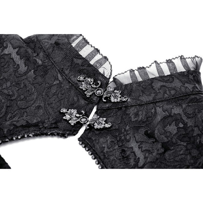 Dark In Love Lilita Black Gothc Top closeup of clasps