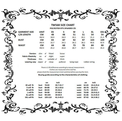 Dark In Love Lilita Top Size Guide - Kate's Clothing