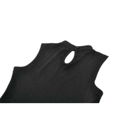 Dark in Love Punk Coffin Mesh Panel Top collar fastening detail
