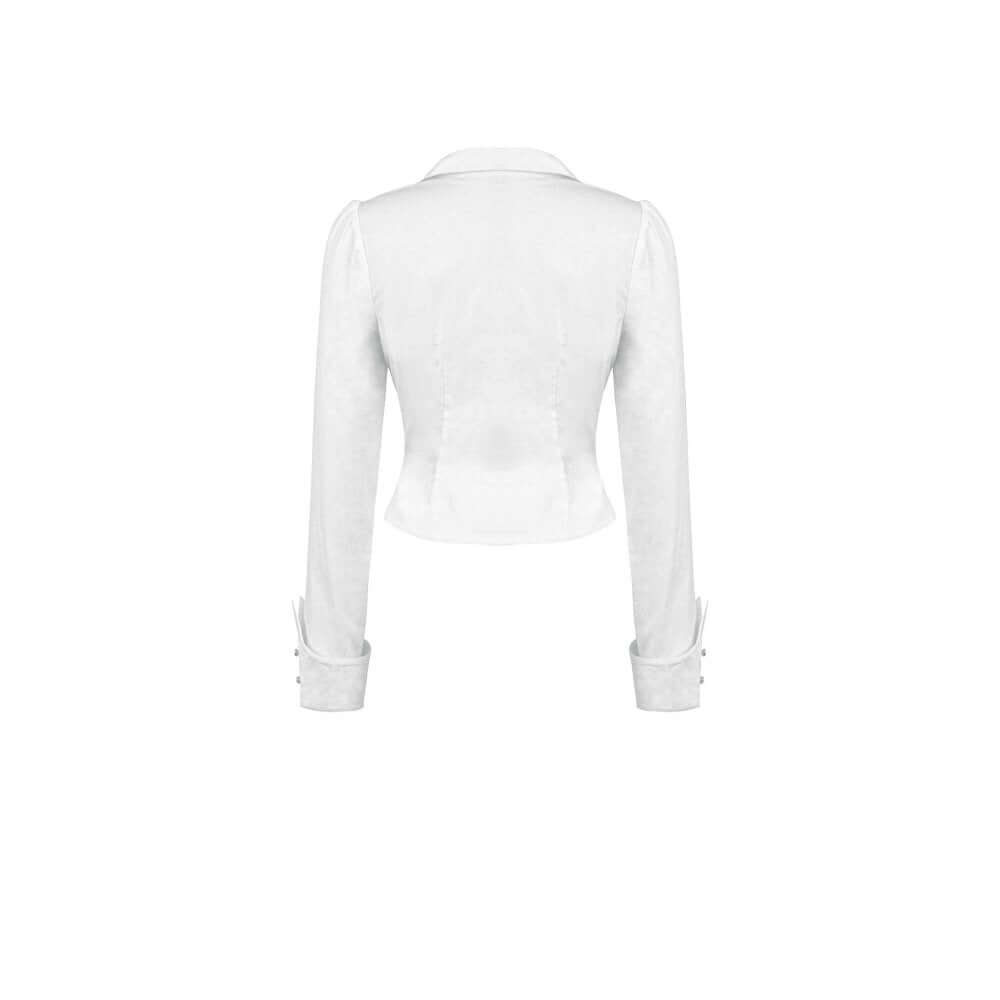 Dark in Love Queeny White Gothic Demon Shirt back view