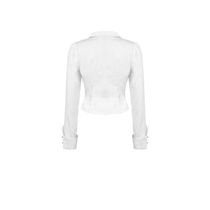 Dark in Love Queeny White Gothic Demon Shirt back view