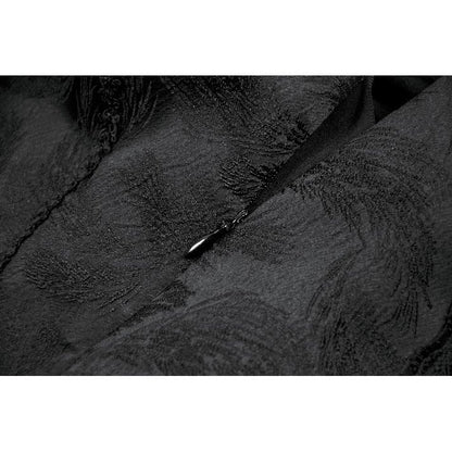 Dark in Love Thornspell Gothic Layered Lace skirt zip close up