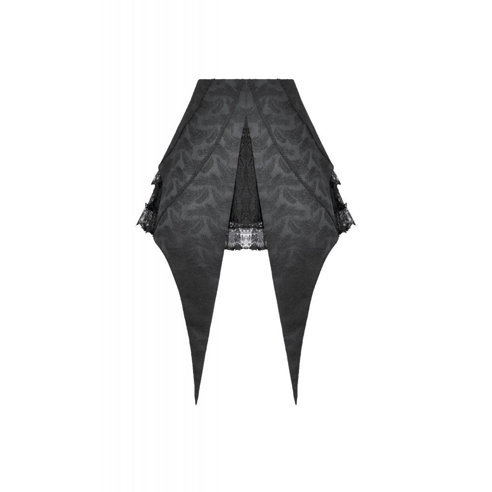 Dark in Love Thornspell Gothic Layered Lace skirt back view 
