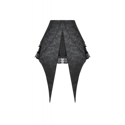 Dark in Love Thornspell Gothic Layered Lace skirt back view 