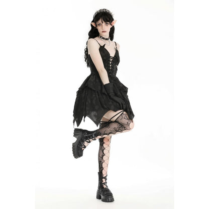 Dark in Love Zemira Goth Dress side view on model
