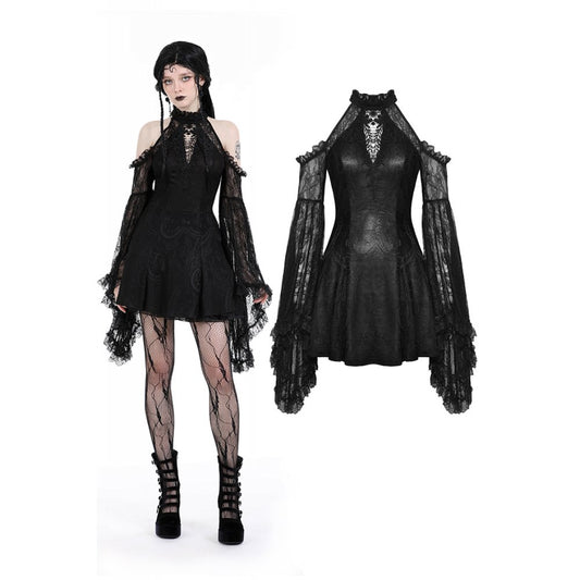 Dark in Love Odette Gothic Lacey Mini Dress - Kate's Clothing