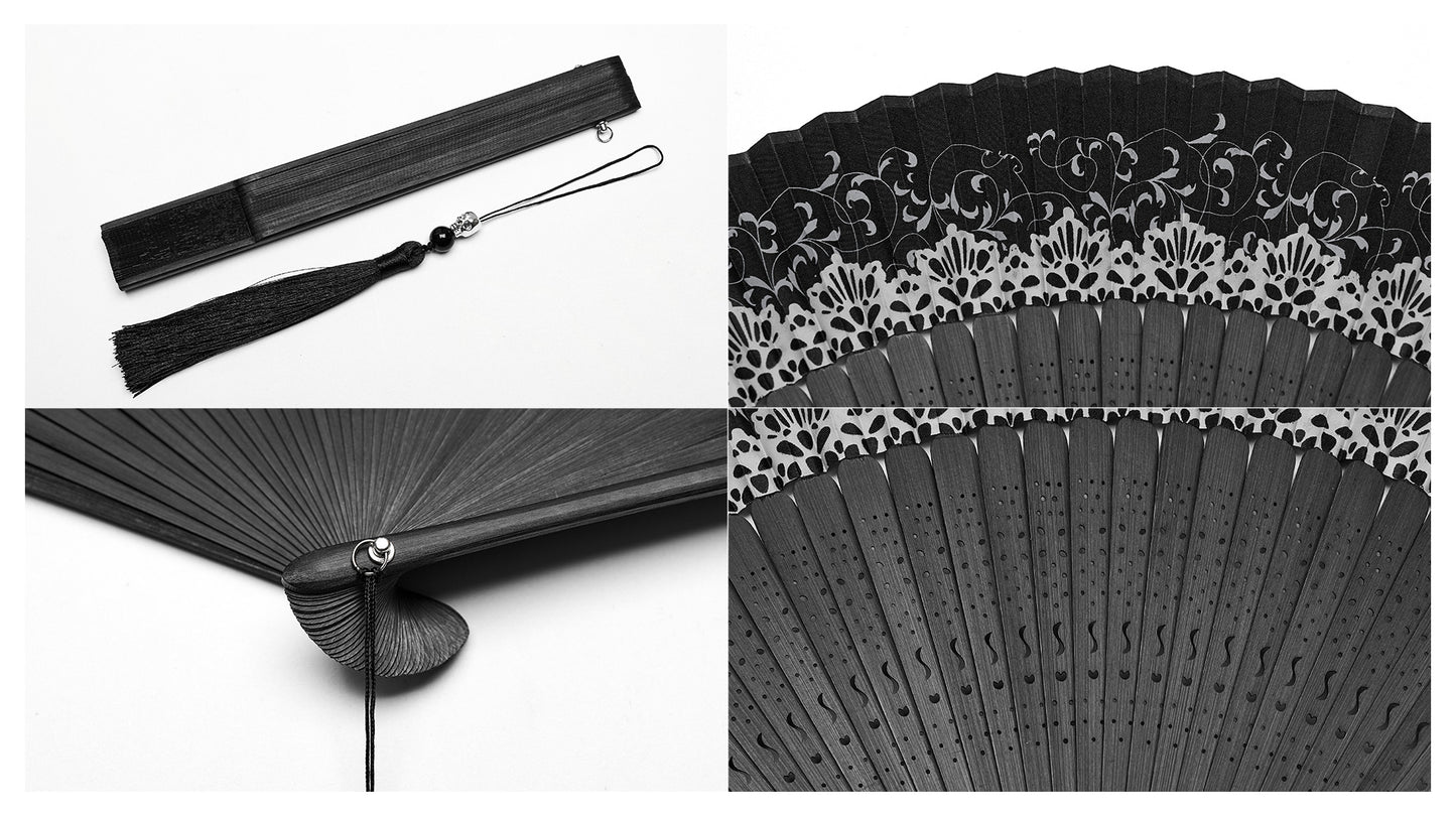Punk Rave Delaney Hand Fan - Kate's Clothing