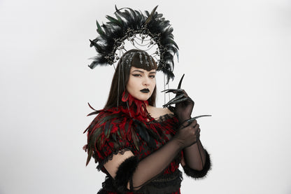 Punk Rave Fluffy Goth Gloves