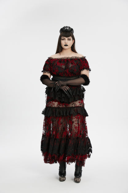 Punk Rave Fluffy Goth Gloves