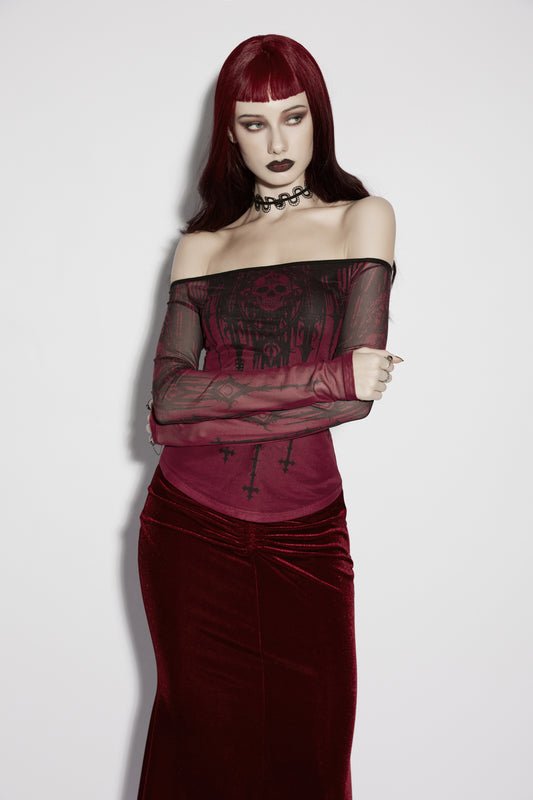 Punk Rave Morella Church Skull Blouse