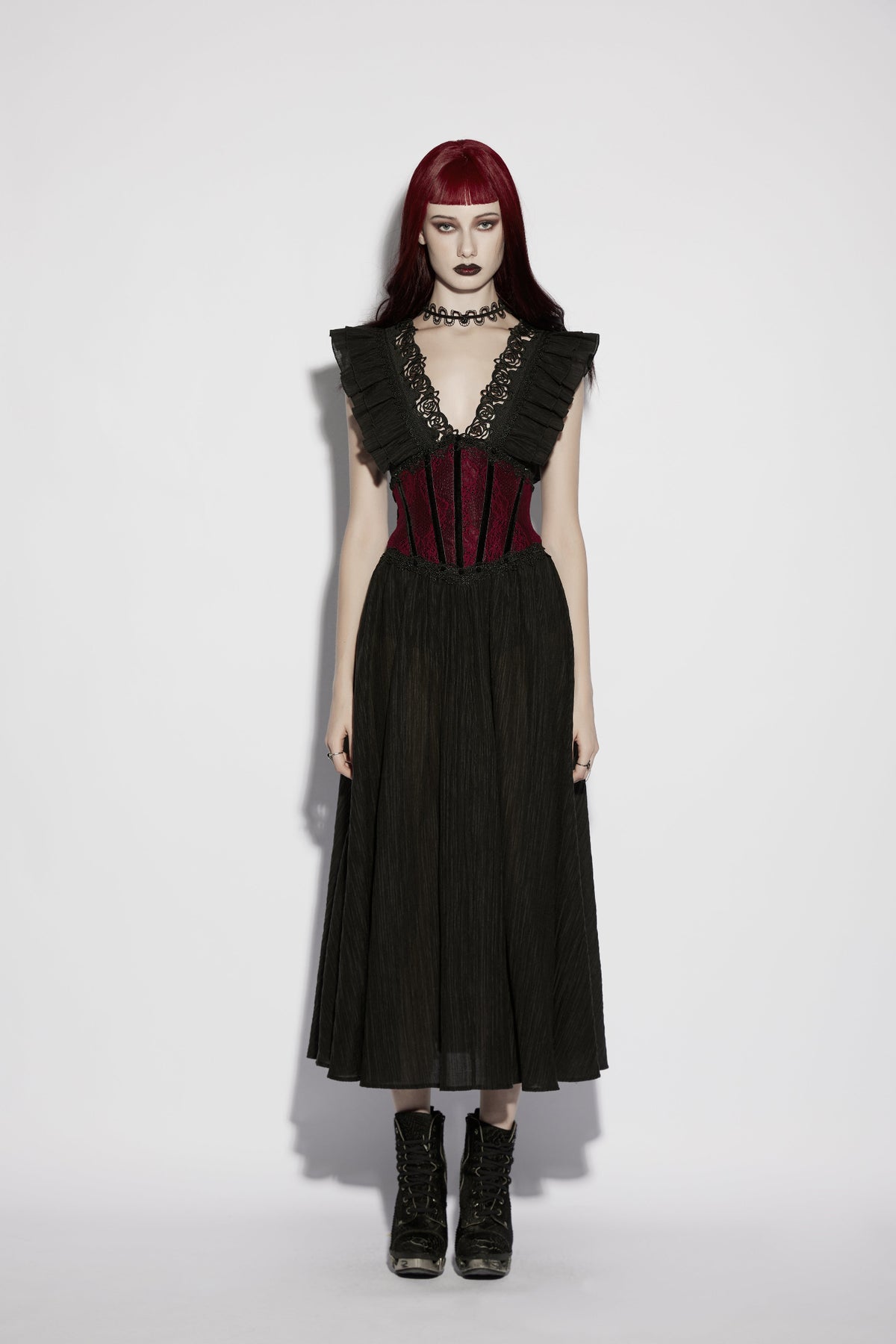Punk Rave Isolde Gothic Underbust Corset, view 15