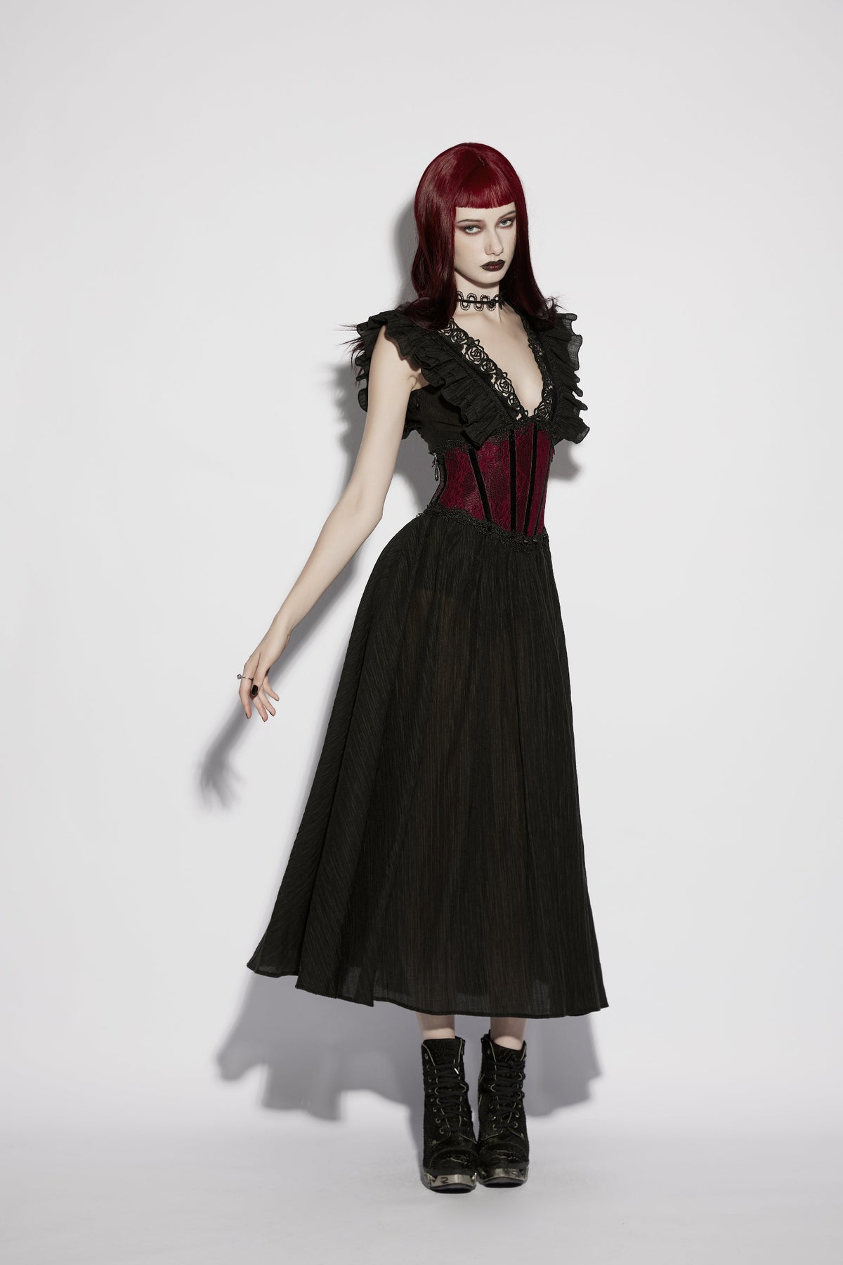 Punk Rave Isolde Gothic Underbust Corset, view 14