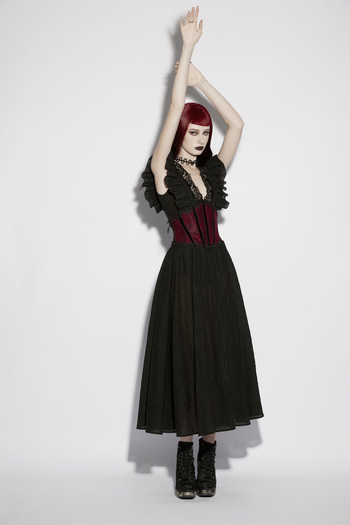 Punk Rave Isolde Gothic Underbust Corset, view 13
