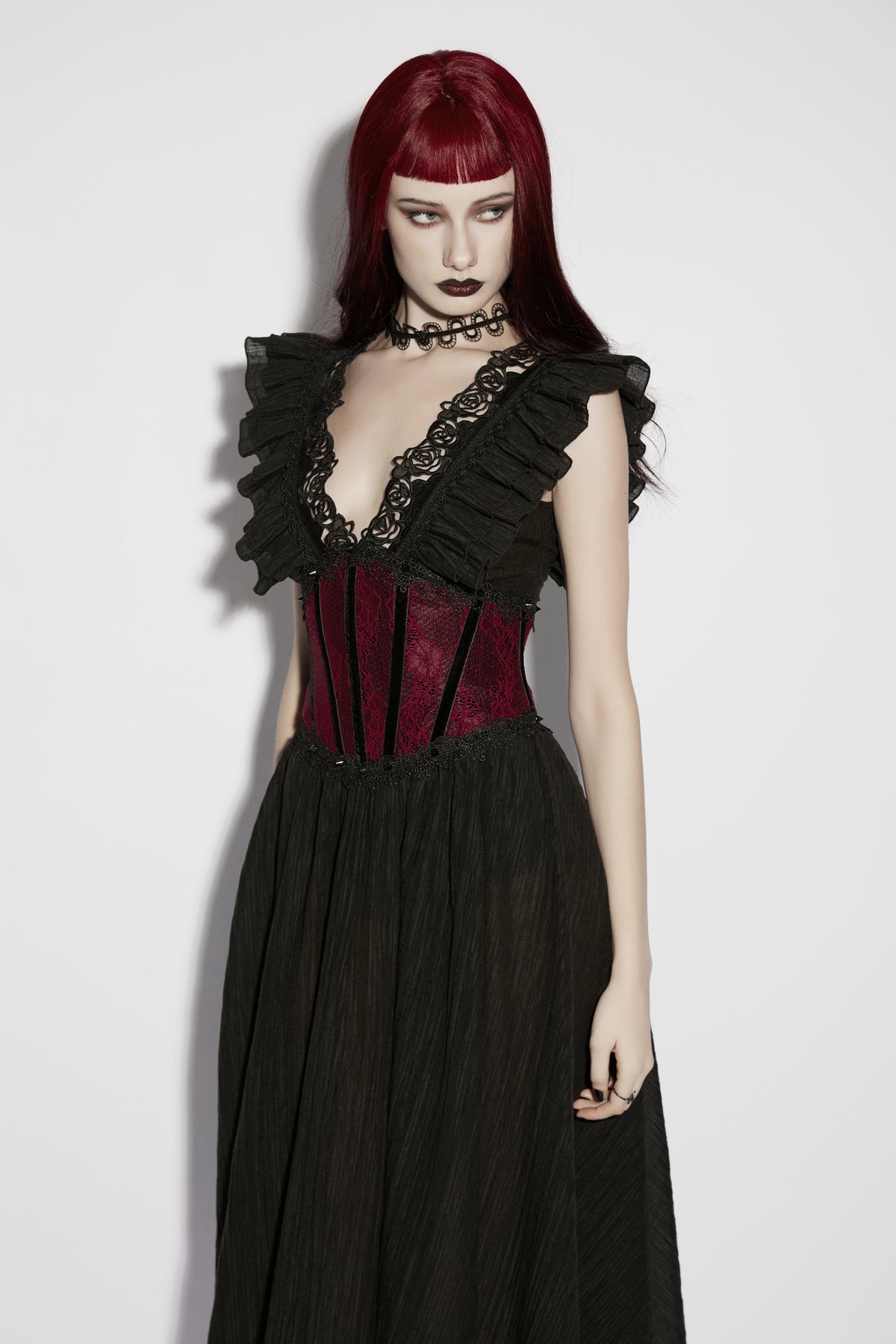 Punk Rave Isolde Gothic Underbust Corset, view 12