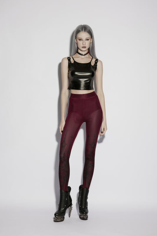 Punk Rave Morella Church Skull Leggings