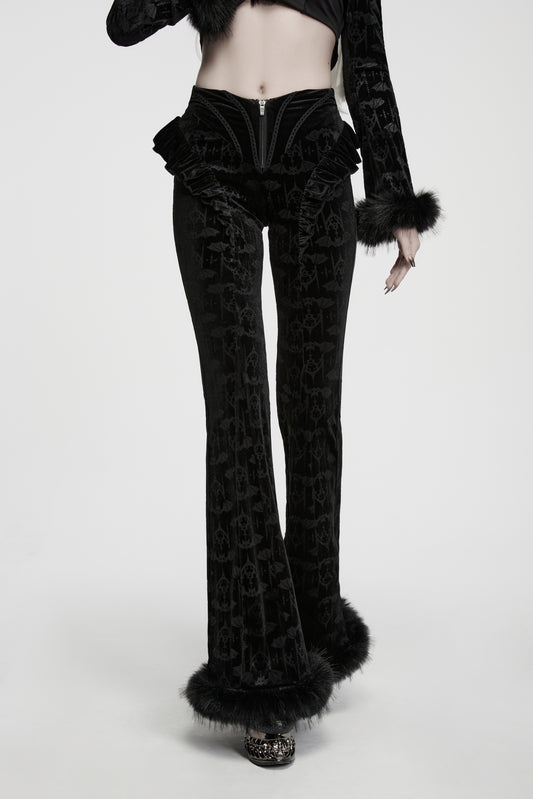 Punk Rave Vespera Bat Flared Trousers