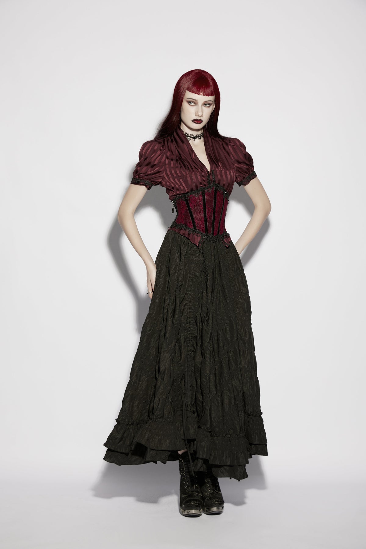 Punk Rave Isolde Gothic Underbust Corset, view 8