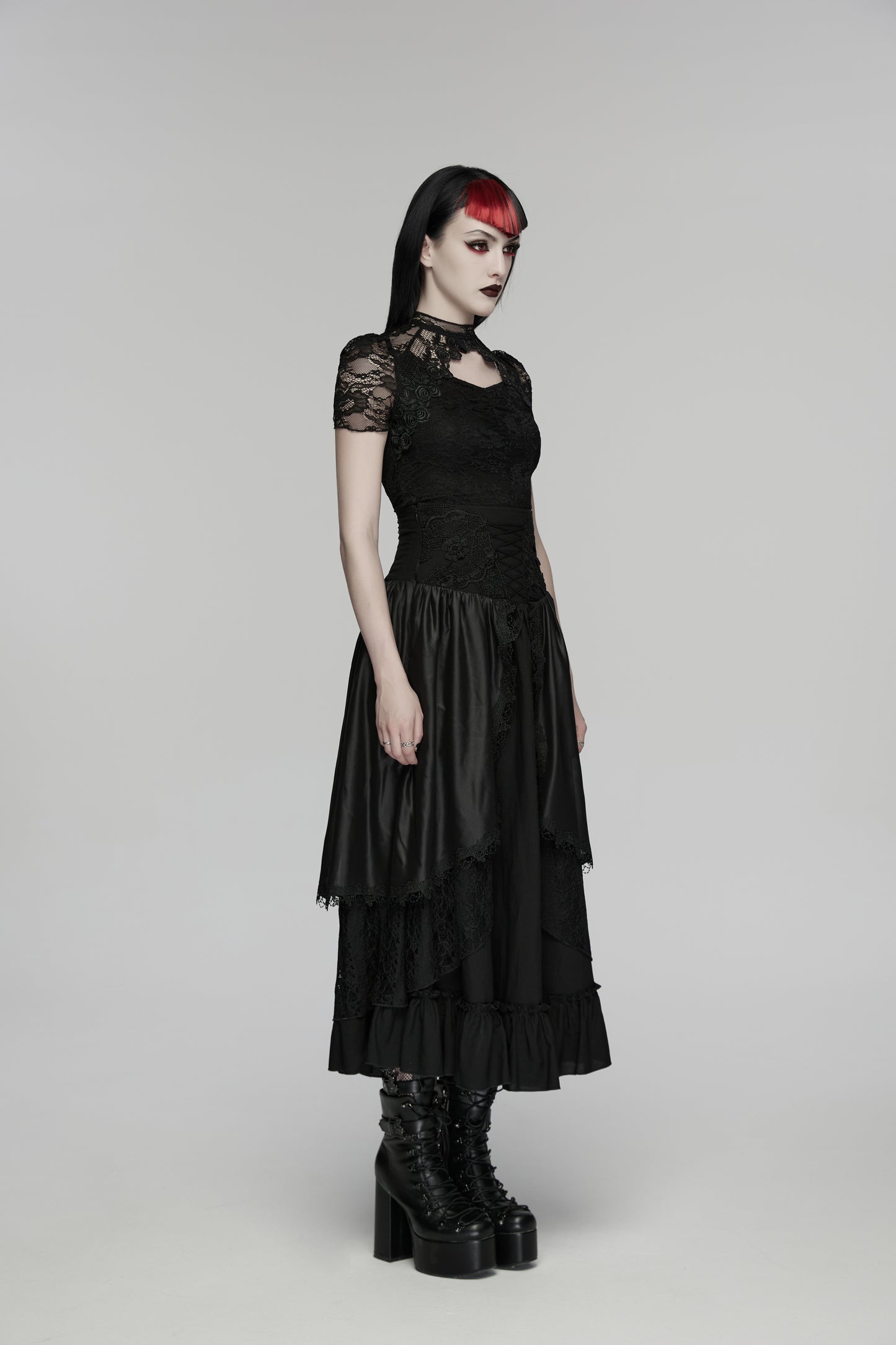 Goth Layered Skirt - Punk Rave Morrigan Forest Skirt
