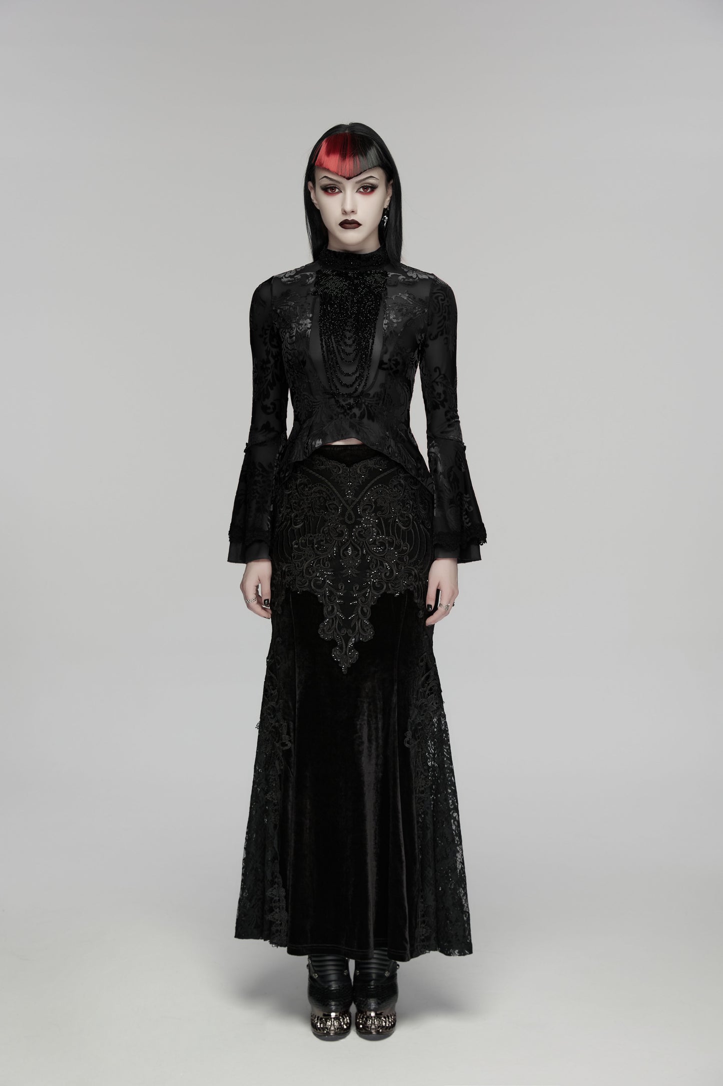 Punk Rave Seraphine Elegant Goth Blouse
